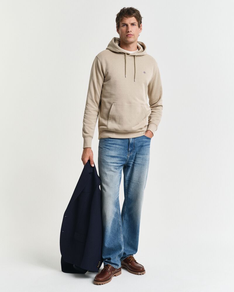 REG SHIELD HOODIE Brown / S