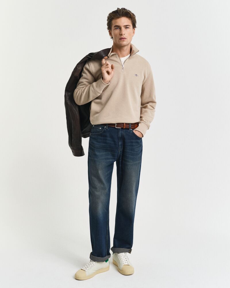 REG SHIELD HALF ZIP SWEAT Brown / S