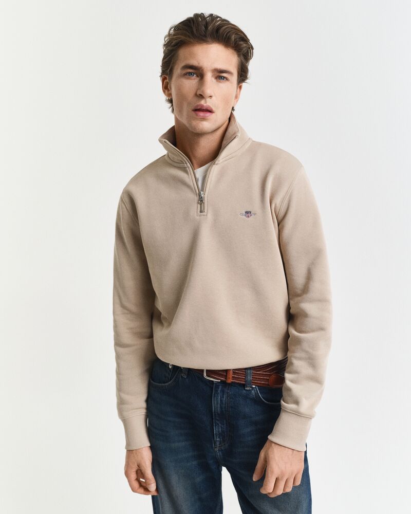 REG SHIELD HALF ZIP SWEAT Brown / S