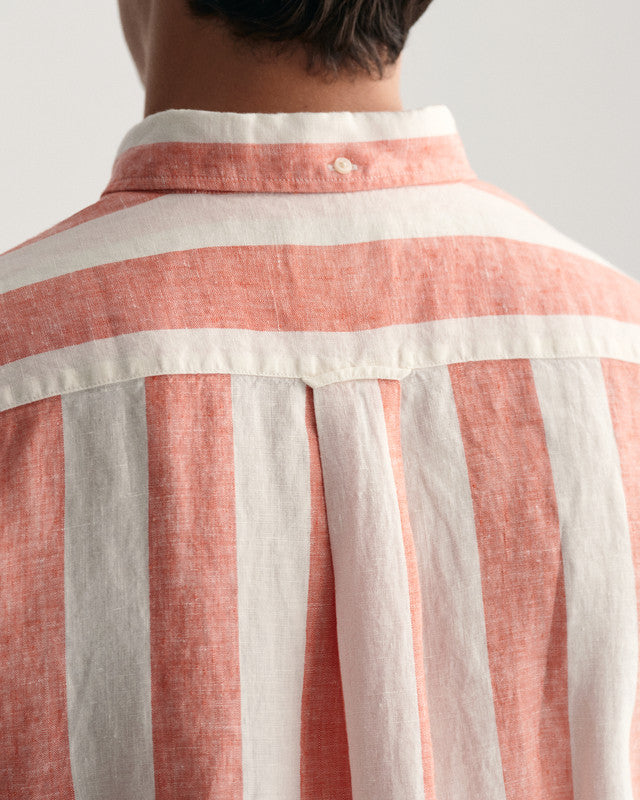 Regular Fit Bold Striped Linen Shirt