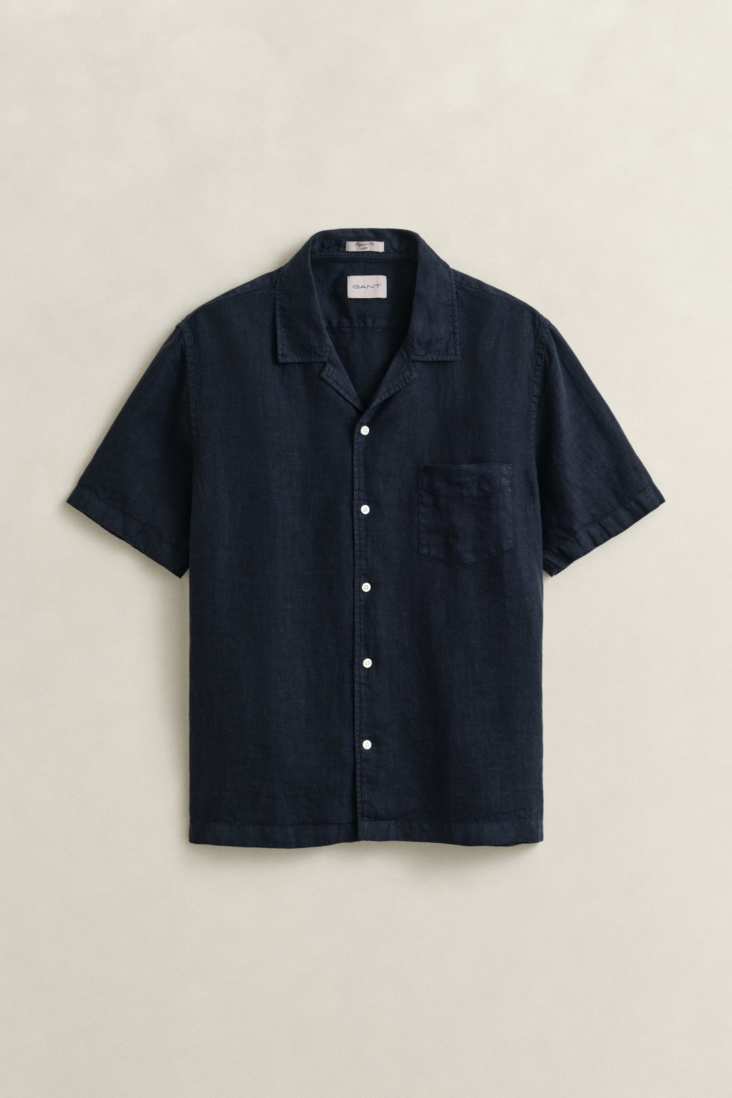 Regular Gmnt Dyed Linen Ss Camp Shirt