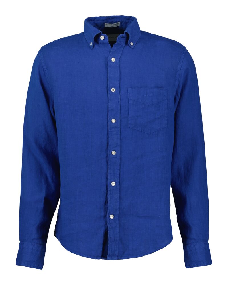 REG GMNT DYED LINEN SHIRT Blue / S