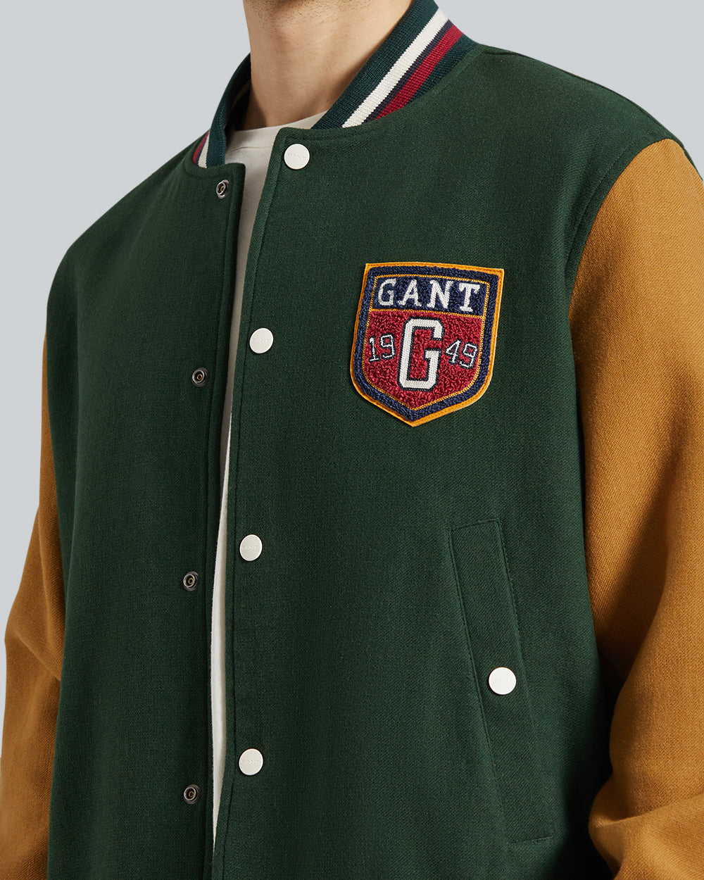 WOOL BLEND VARSITY JACKET