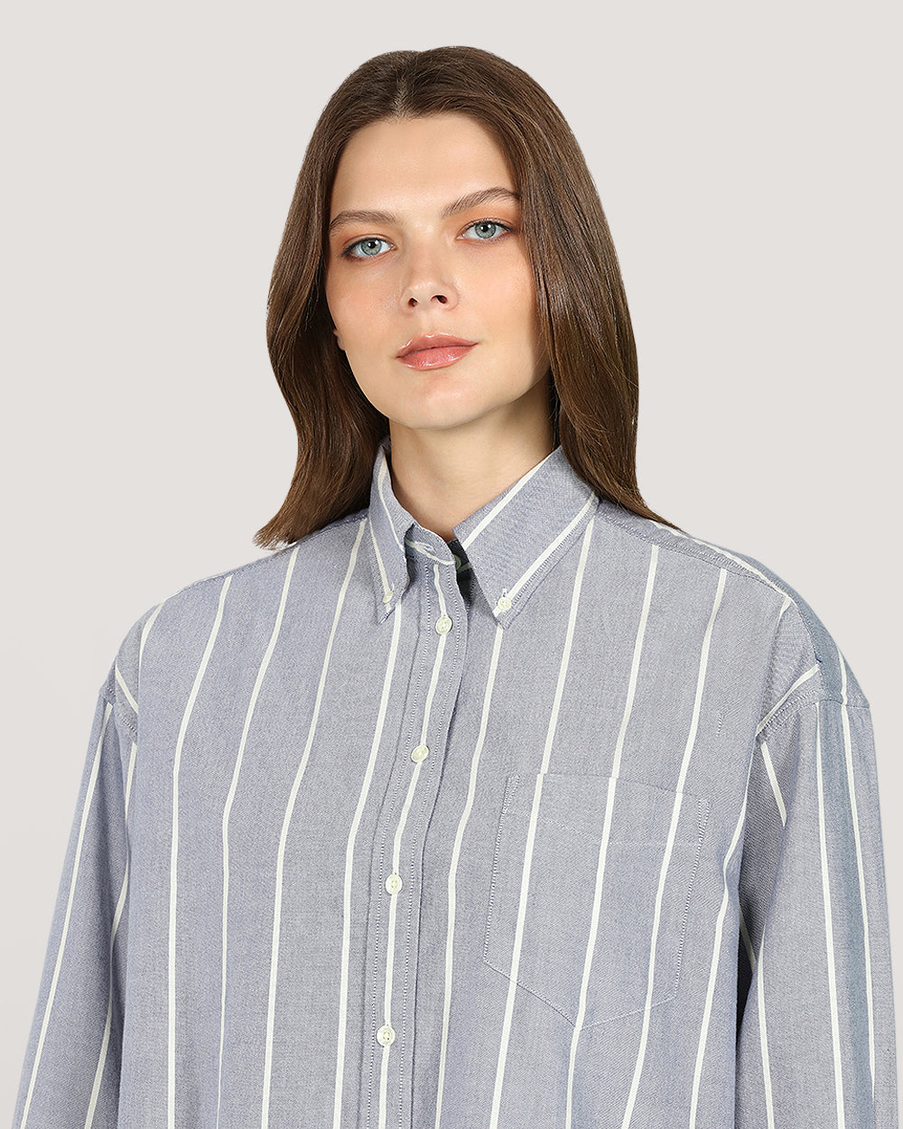Womenswear Striped Classic Oxford Shirt
