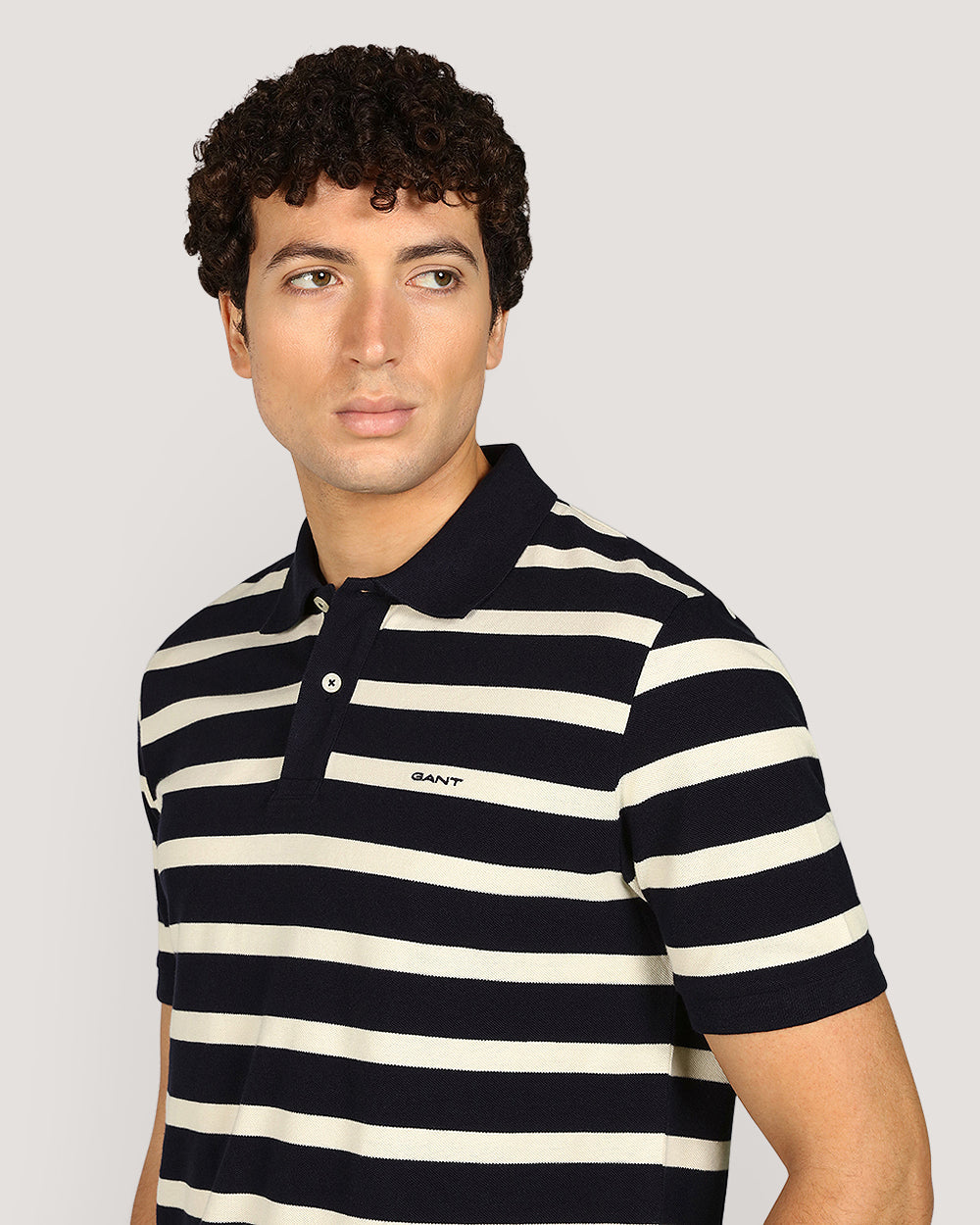 Gant Striped Short Sleeve Polo Shirt For Men