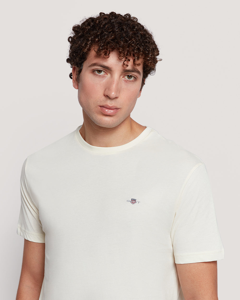 Men’S Short Sleeve Cotton T-Shirt With Shield Logo