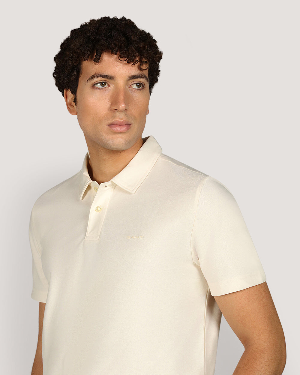 Gant Twill Texture Short Sleeve Polo Shirt For Men