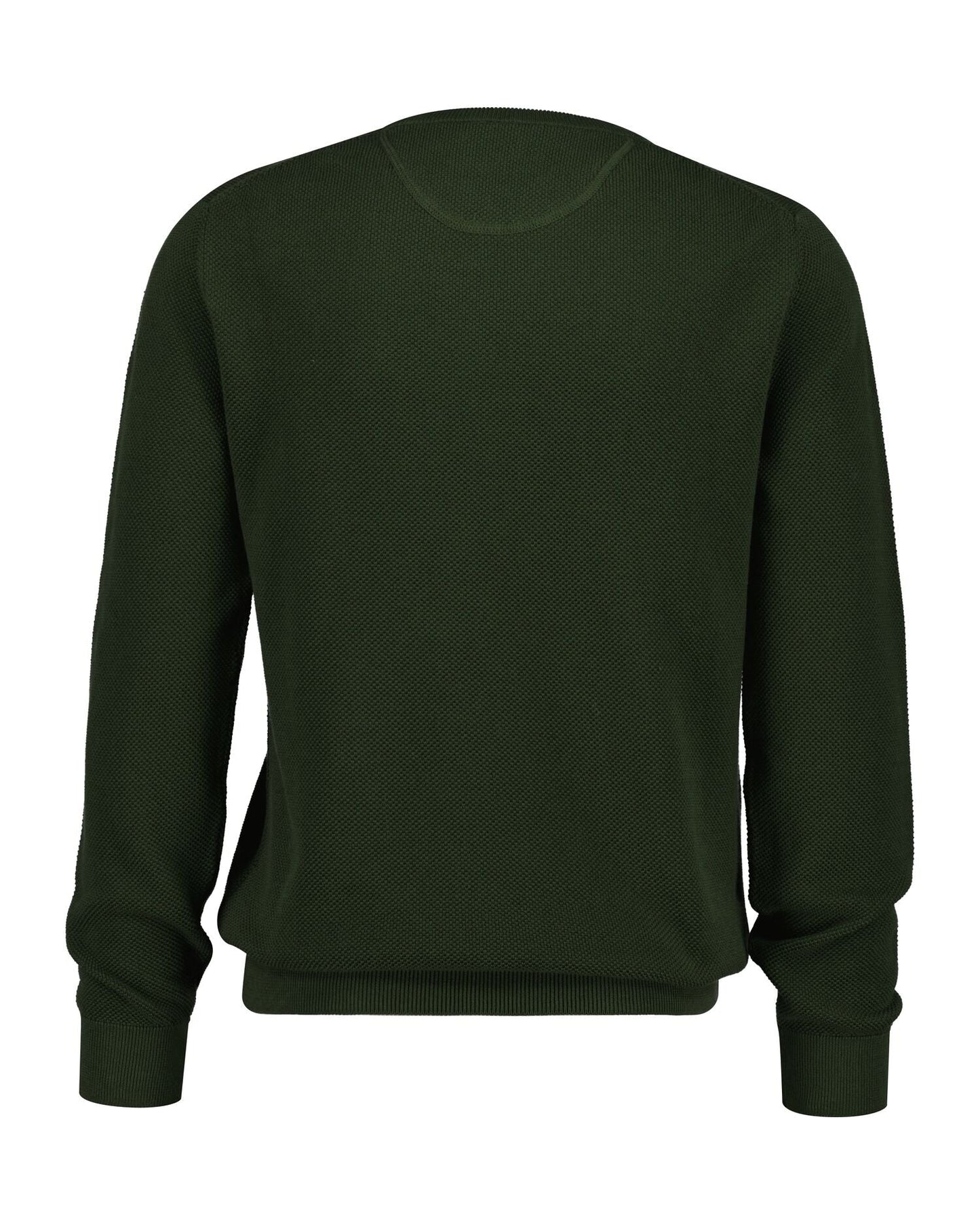 Cotton Piqué Crew Neck Sweater