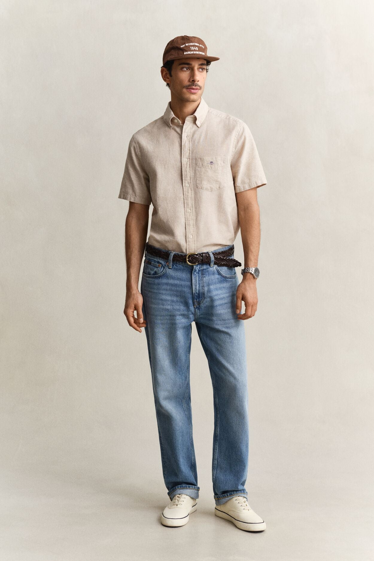 Regular Cotton Linen Ss Shirt