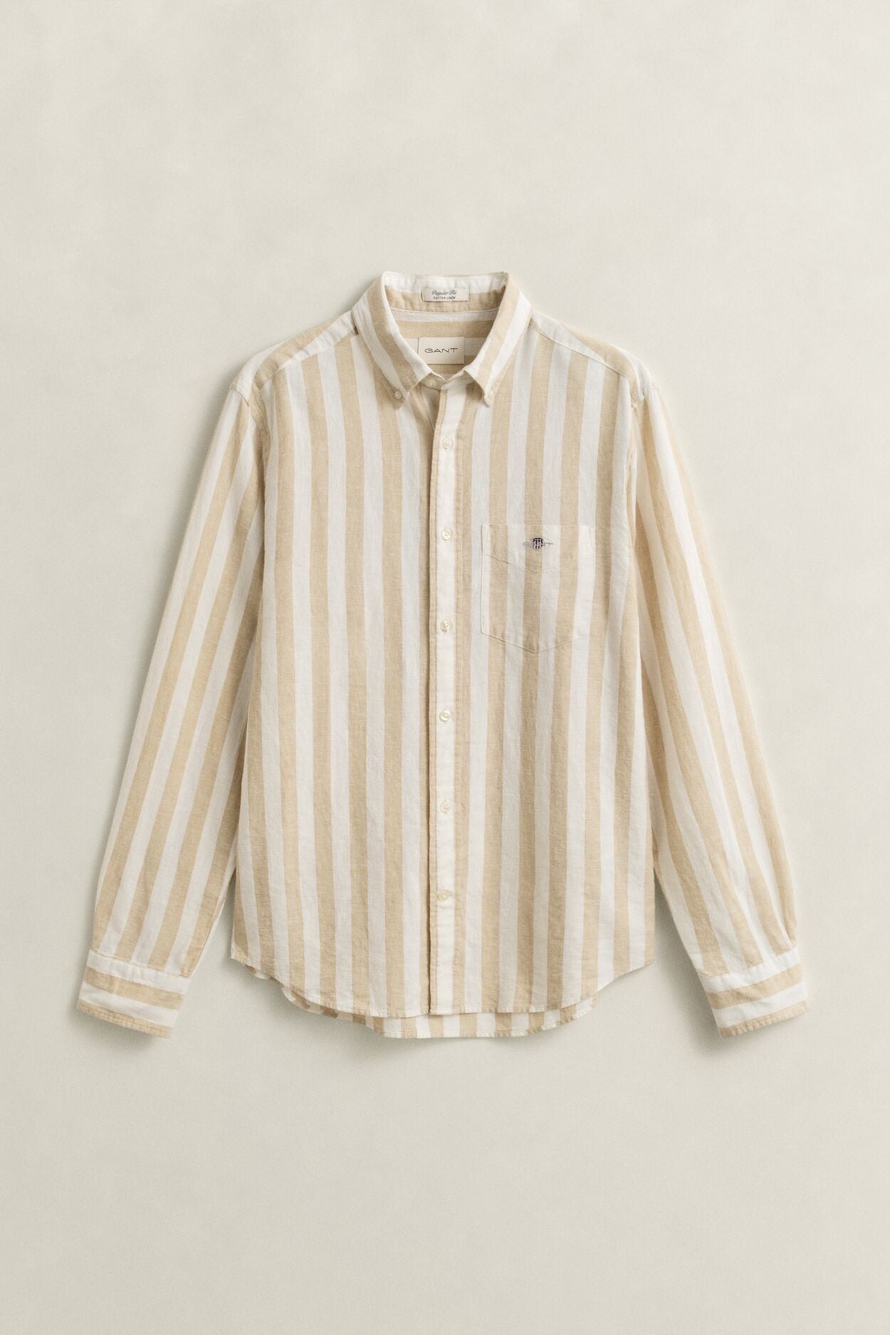 Regular Cotton Linen Stripe Shirt