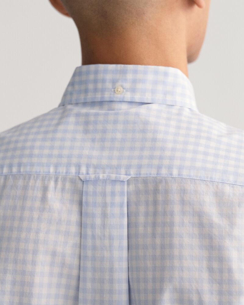 Regular Fit Gingham Poplin Shirt Light Blue / S