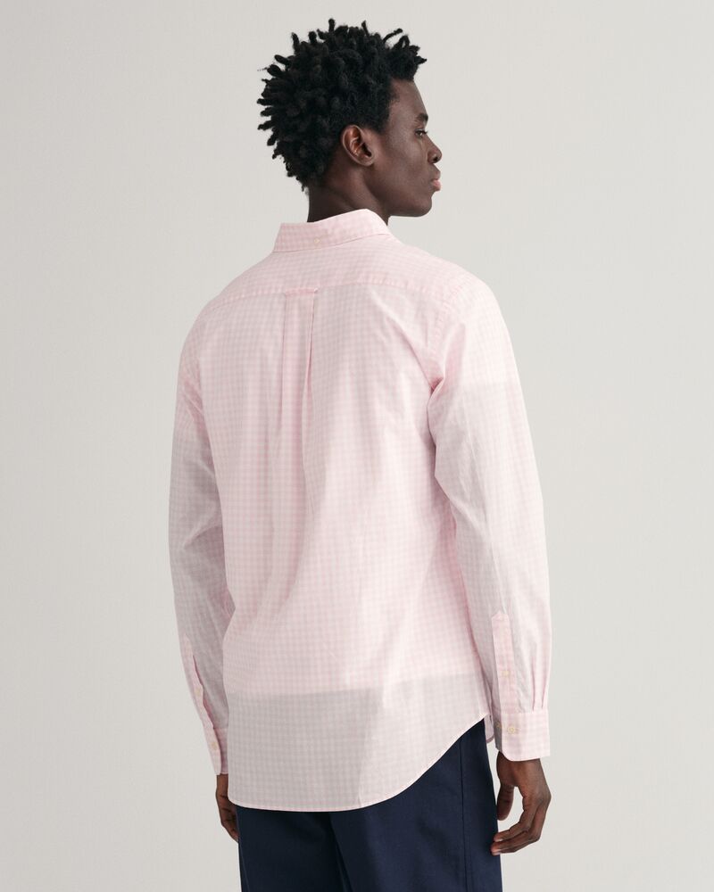 Regular Fit Gingham Poplin Shirt Light Pink / S