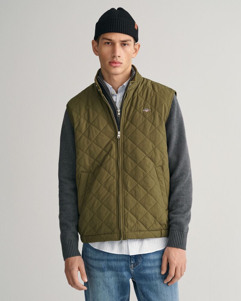 Gant Quilted Windcheater Vest Juniper Green / S