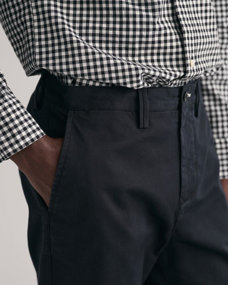 Regular Fit Twill Chinos Black / 32X32
