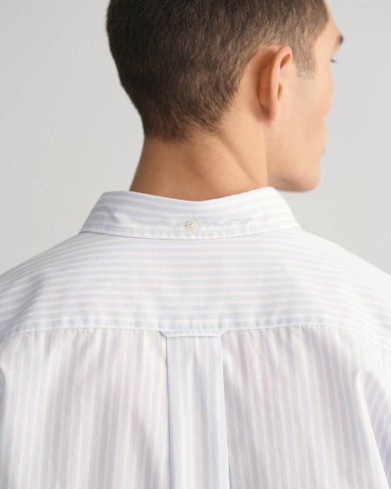 Regular Fit Striped Poplin Shirt Light Blue / S