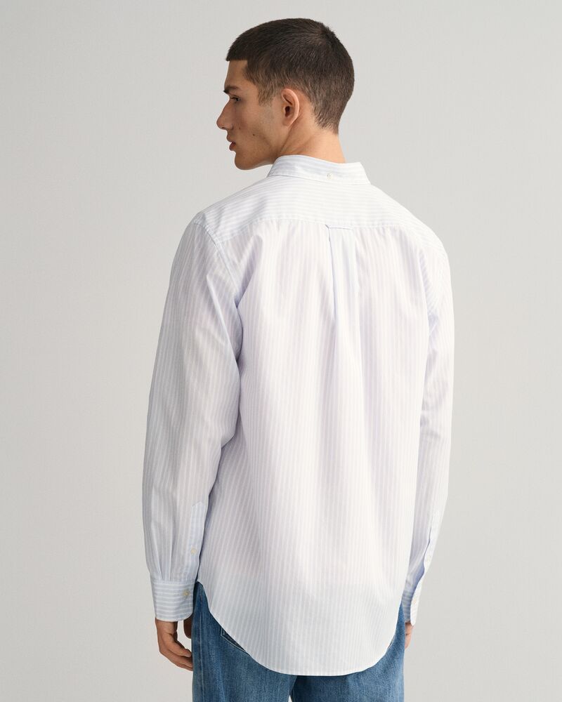 Regular Fit Striped Poplin Shirt Light Blue / S