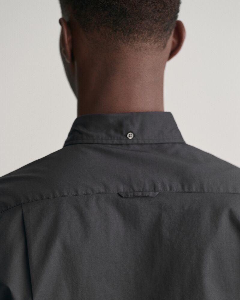 Slim Fit Poplin Shirt Black / S