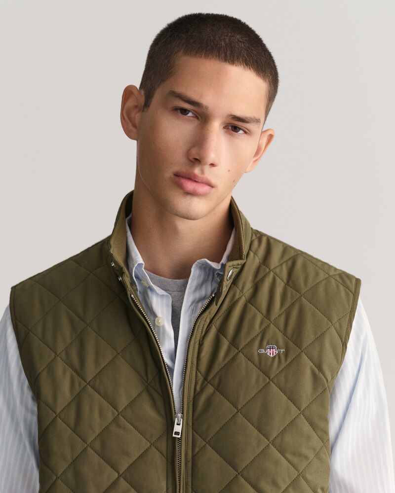 Gant Quilted Windcheater Vest Juniper Green / S