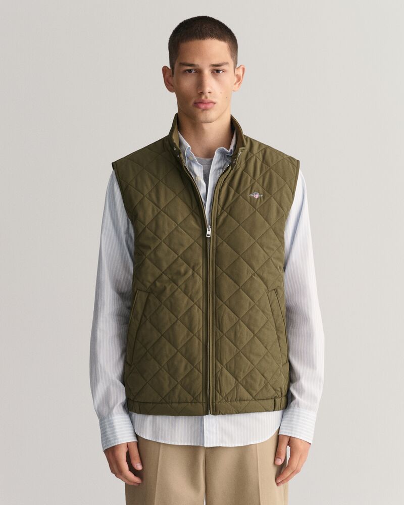 Gant Quilted Windcheater Vest Juniper Green / S