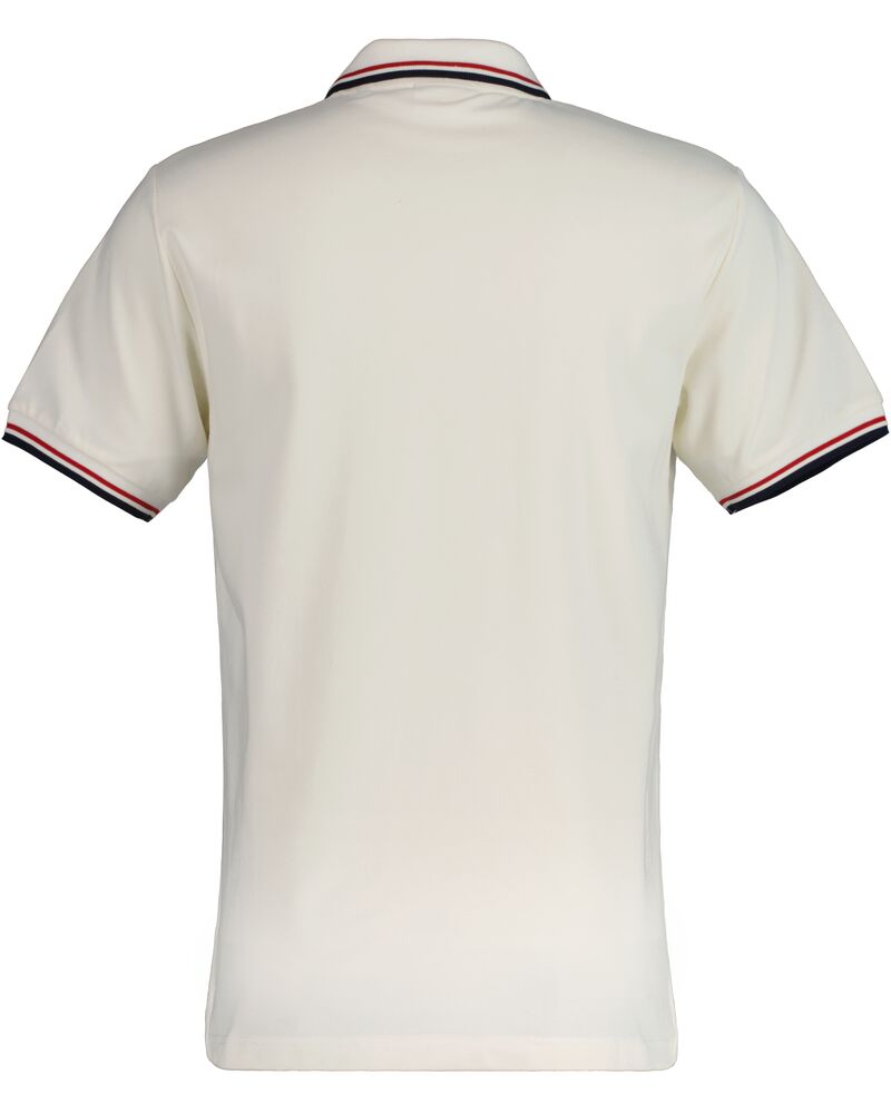 2-Color Tipped Piqué Polo Shirt Eggshell / S
