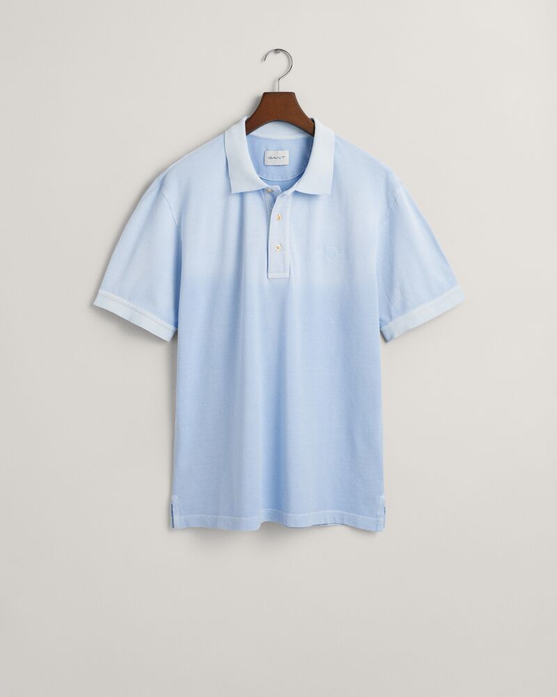 Spray-Dyed Piqué Polo Shirt Fresh Blue / M