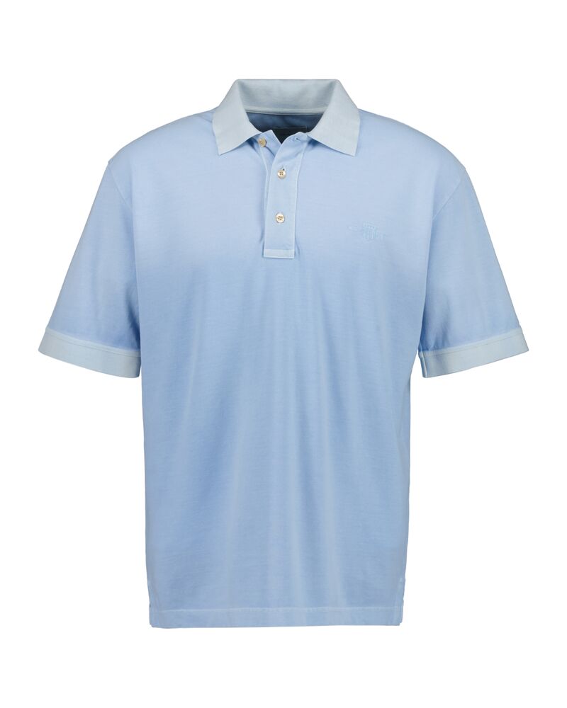 Spray-Dyed Piqué Polo Shirt Fresh Blue / M
