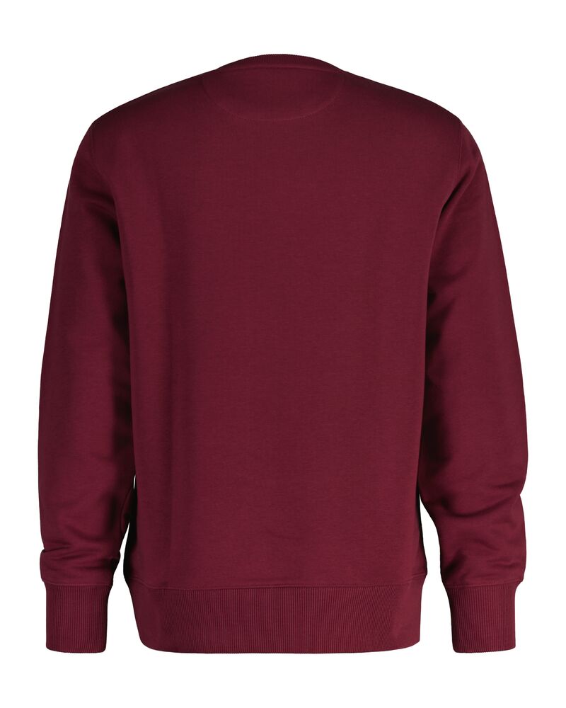 Embossed C-Neck Sweat Wine Red / M
