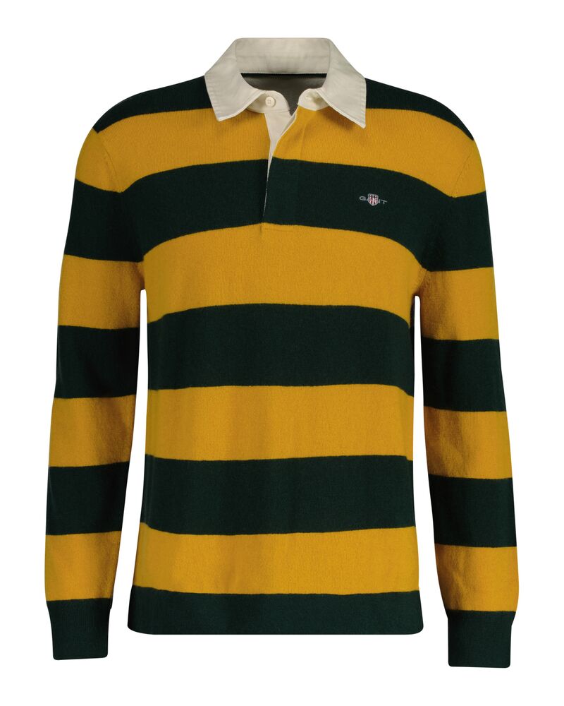 Gant Extrafine Lambswool Striped Rugger Tartan Green / S