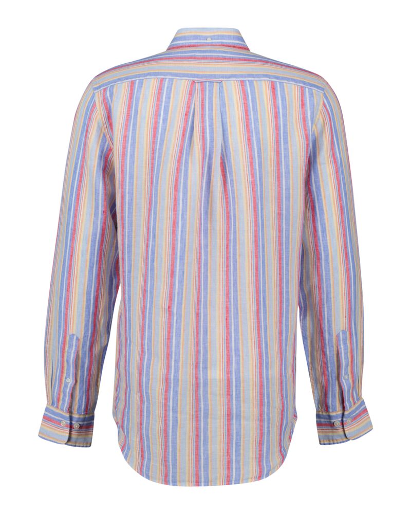 Regular Fit Multi Striped Linen Shirt