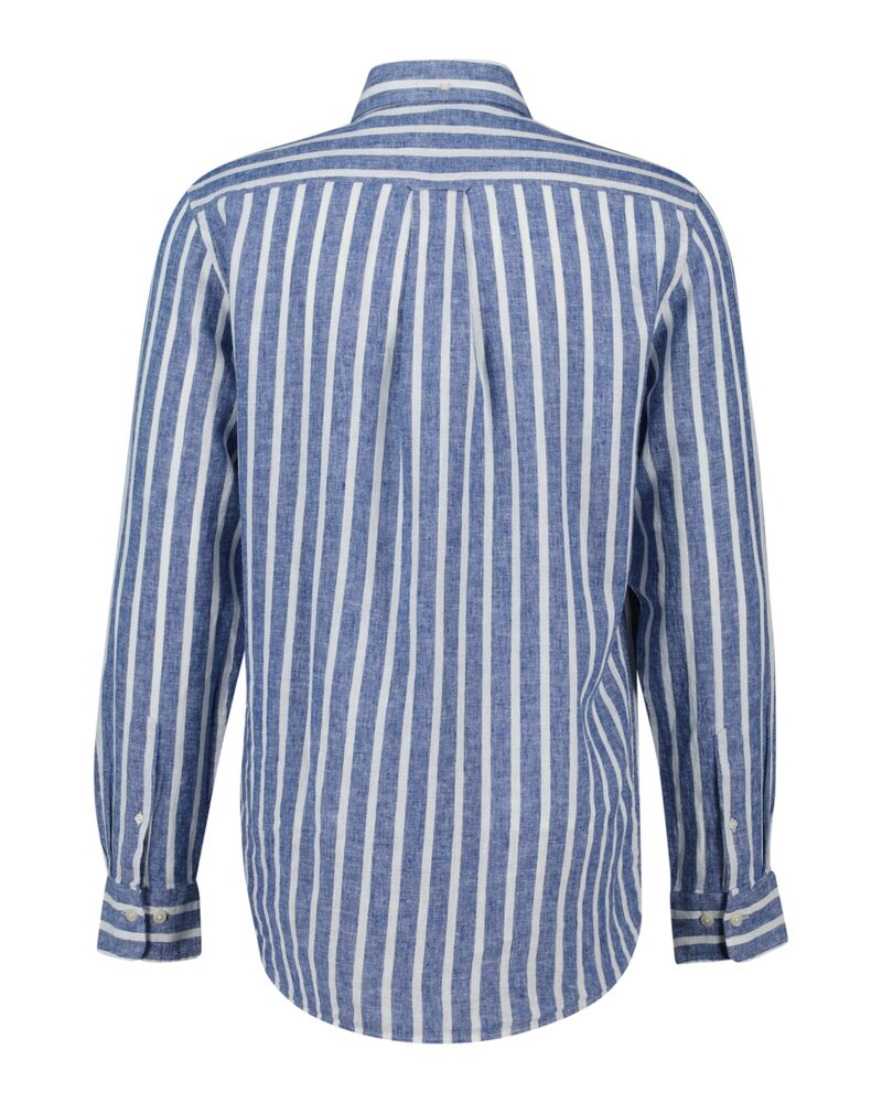 Regular Fit Striped Cotton Linen Shirt