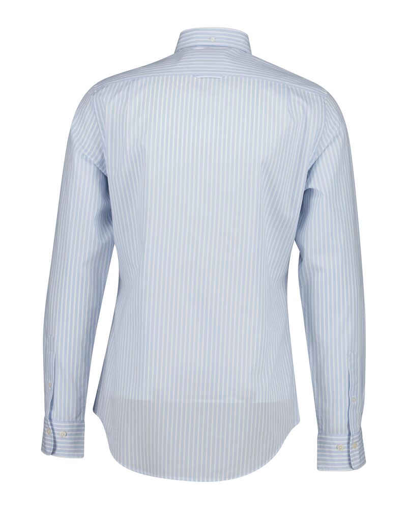 Slim Fit Classic Short Sleeve Striped Poplin Shirt