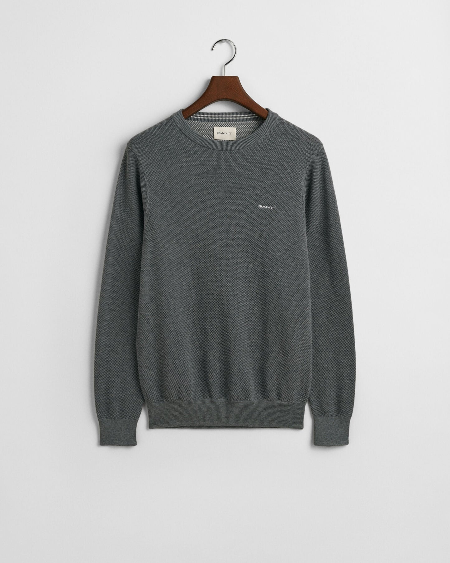 Gant Cotton Piqué Crew Neck Sweater