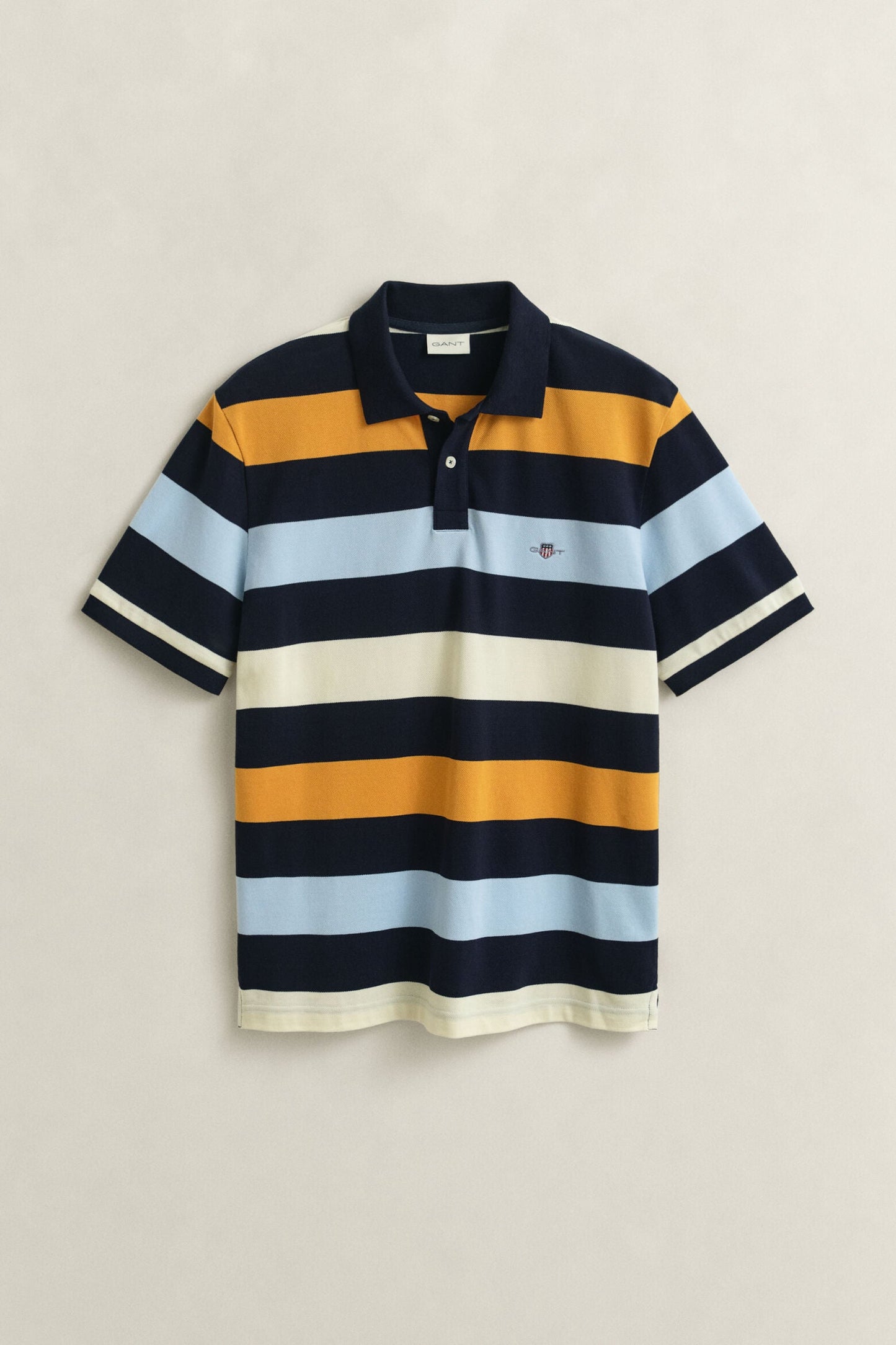Striped Short Sleeve Polo Shirt
