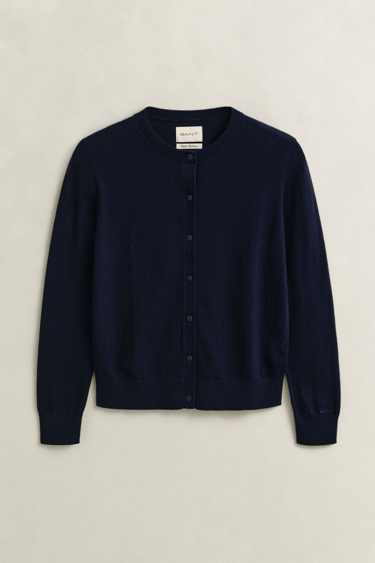 Lightweight Knit Crew Neck Cardigan