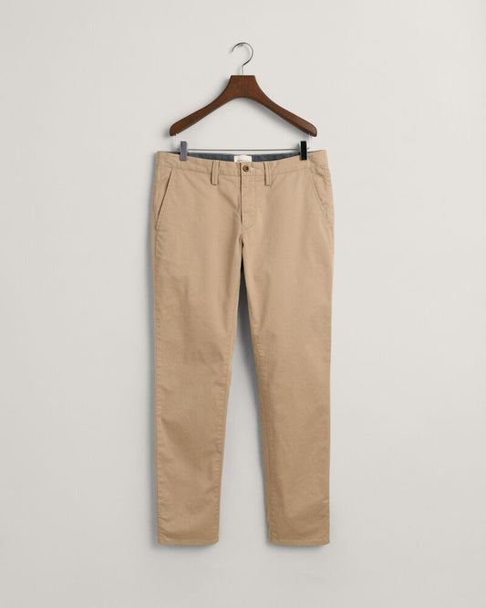 Slim Fit Twill Chinos 33X32 / Dark Khaki