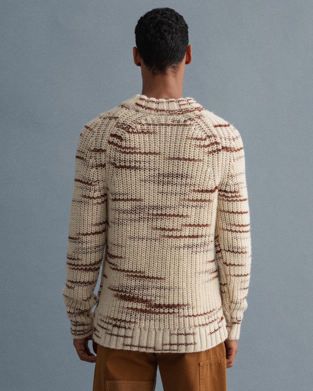 Multicolor Ribbed Mock Neck Sweater