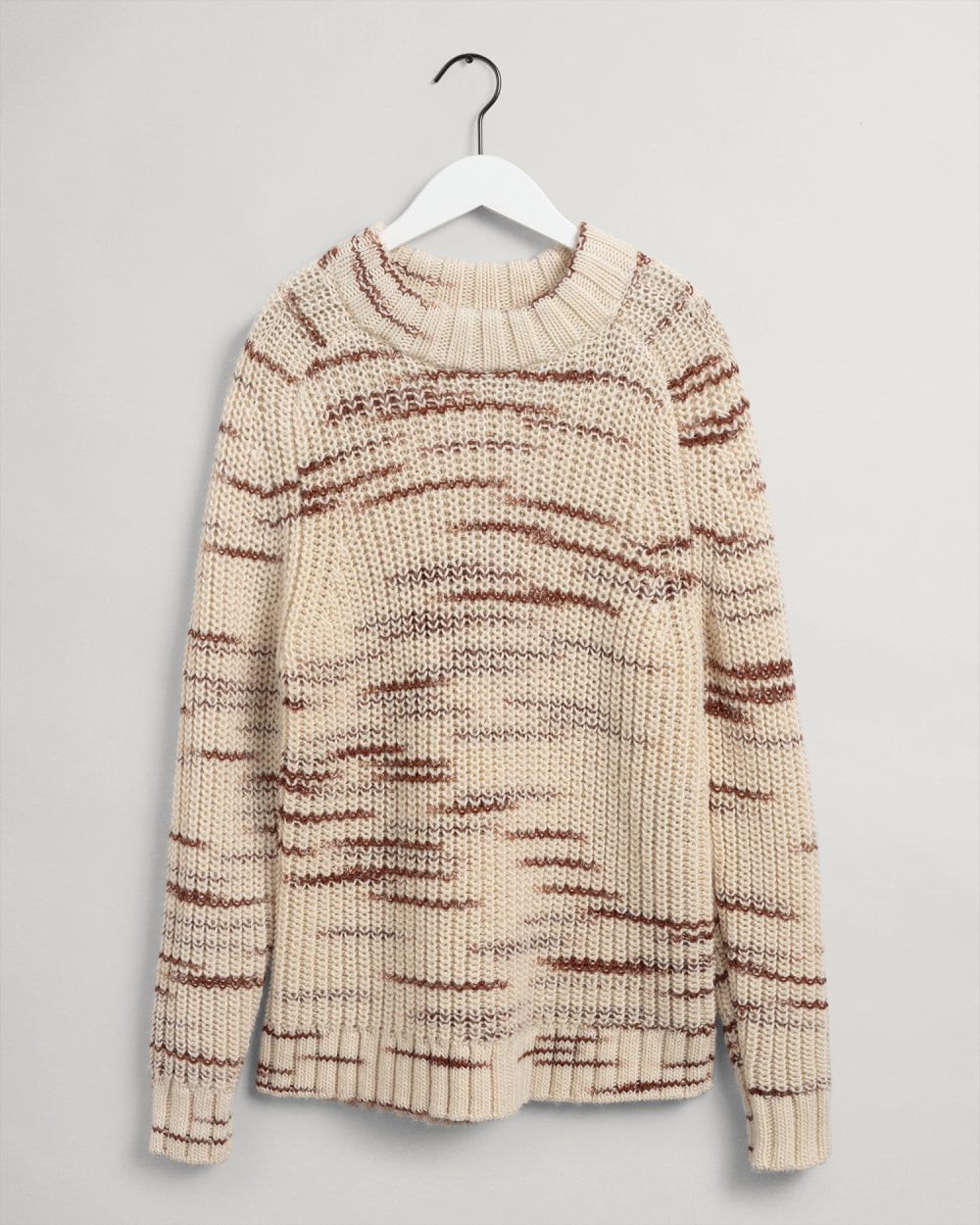 Multicolor Ribbed Mock Neck Sweater
