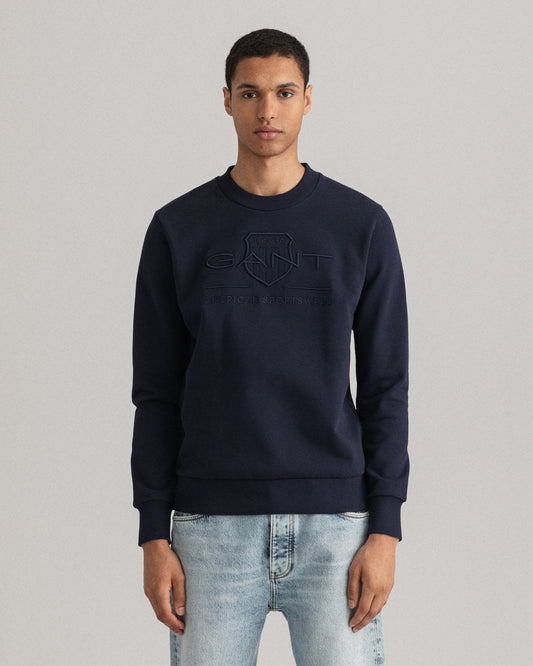 Tonal Shield Crew Neck Sweatshirt