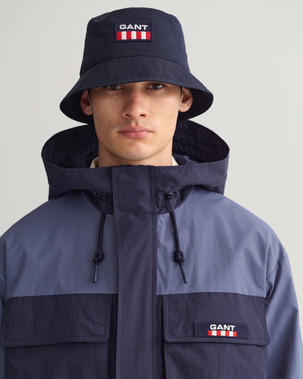 Blocked Hooded Jacket