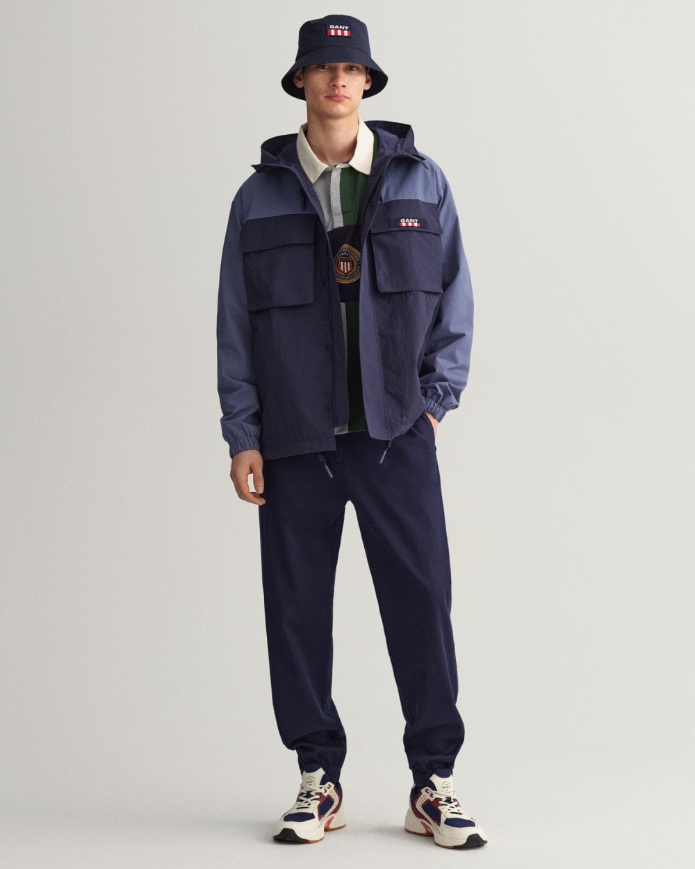 Blocked Hooded Jacket