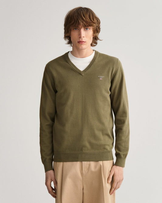 Classic Cotton V-Neck Sweater