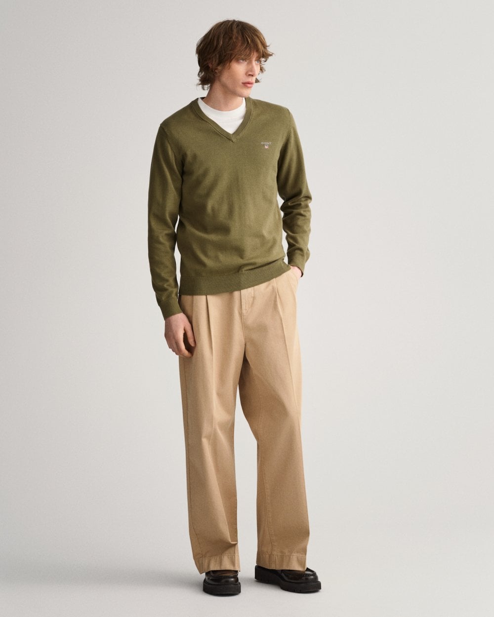 Classic Cotton V-Neck Sweater