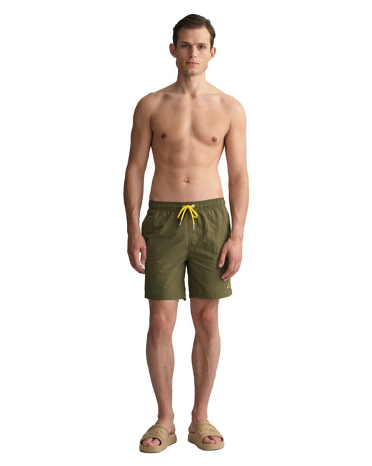 Long Cut Basic Swim Shorts