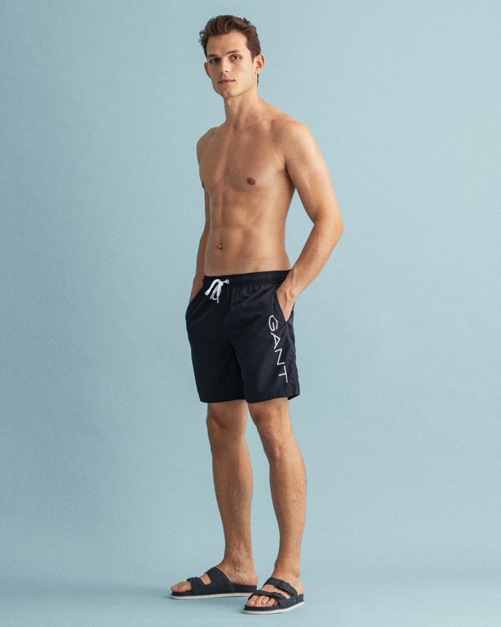 Long Cut Lightweight Logo Swim Shorts