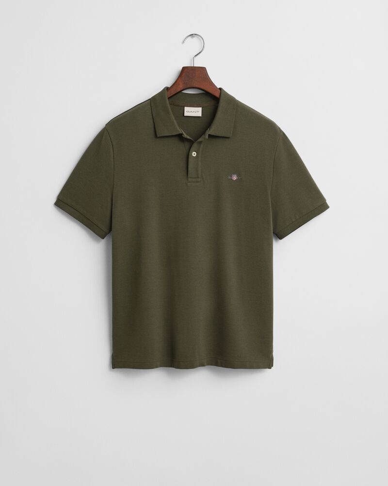 TEXTURED POLO Green / S