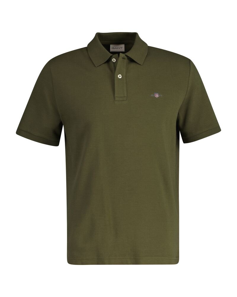 TEXTURED POLO Green / S