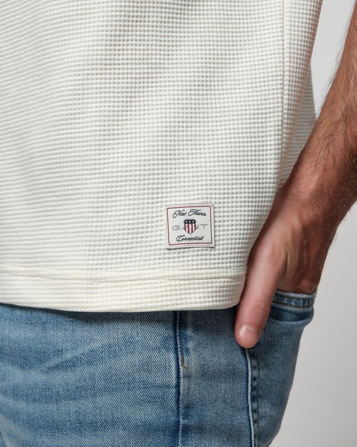 Gant Waffle Texture Short Sleeve Polo