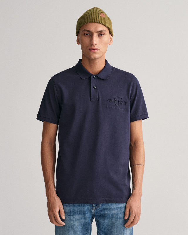 Tonal Shield Polo Shirt