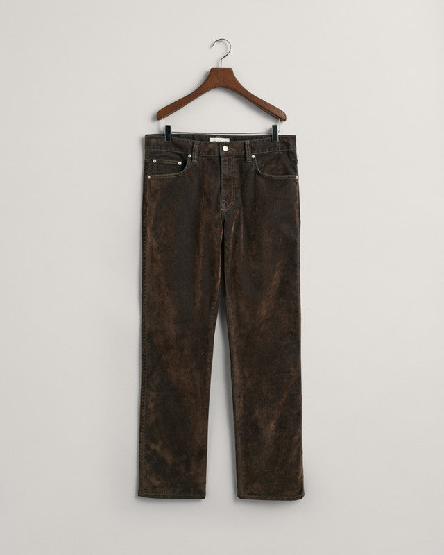 Relaxed Fit Flocked Velvet Jeans