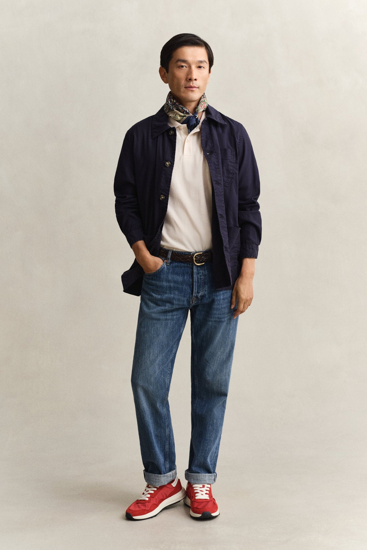 Textured Stripe Polo Shirt